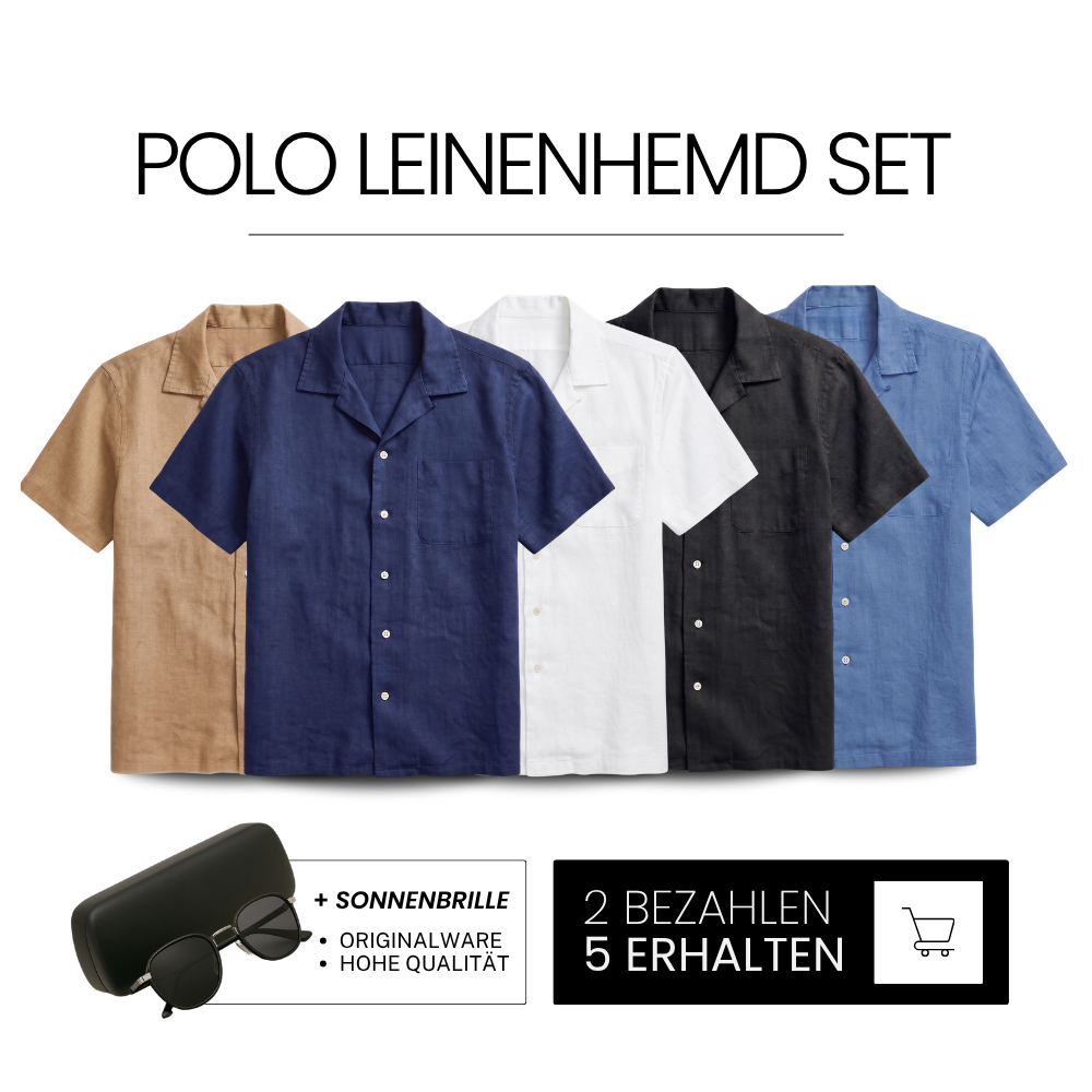 POLO RL LEINENHEMD SET [ 2 BEZAHLEN 5 ERHALTEN] + SONNENBRILLE
