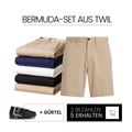 RL BERMUDA-SET AUS TWILL [2 KAUFEN, 5 ERHALTEN] + GÜRTEL