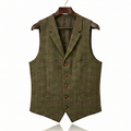 Savile Row Olive Checked Heritage Waistcoat